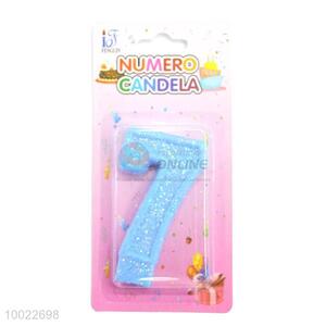 High Quality Blue Numbered Birthday Candle