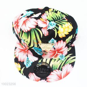 Flower Pattern Black Hip-hop Sport Cap/Hat