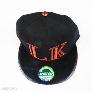 Black  Hip-hop Sport Cap/Hat with Red Words