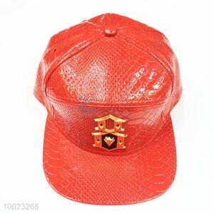Red PU Hip-hop Sport Cap/Hat for Girls