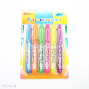 New Arrival 6 Pieces Highlighter Pens Brilliant Color Leery Brand