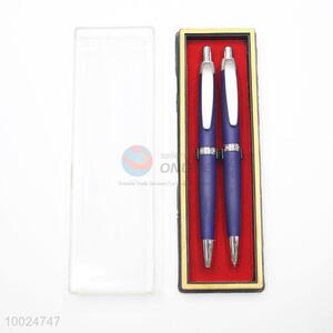 New Arrival High Quality Low Price Blue 2 Pieces Ball-point Pen