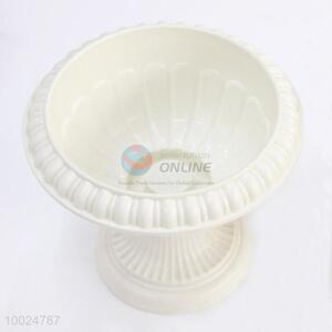 14*16cm White Plastic Flowerpot for Home Decoration