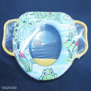 Frog Soft Children Toilet Seat With Handle
