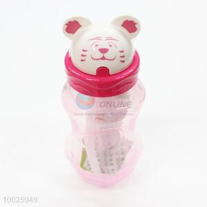 High Quality Tiger Transparency Sports 360ML Bottle With Straw And Strap