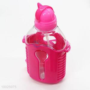 High Quality 400ML Cartoon Sports Bottle With Straw And Strap