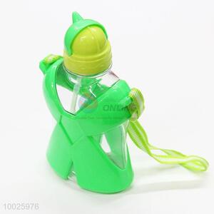 High Quality 400ML Cartoon Transparency Sports Bottle With Straw And Strap