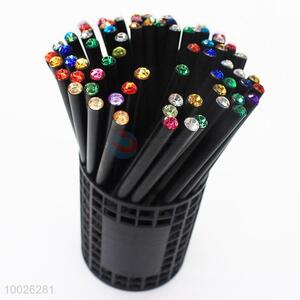 Black Pencils with Beautiful Crystal on the Top