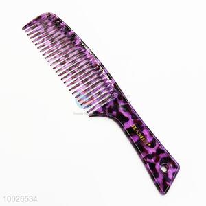 Purple Leopard Pattern Plastic Hair Comb