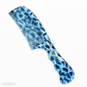Blue Leopard Pattern Plastic Hair Comb