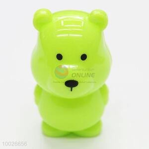 Wholesale green bear shaped animal funny pencil sharpener gifts