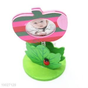 Cute Apple Shaped Frame Wooden Name Card Holders