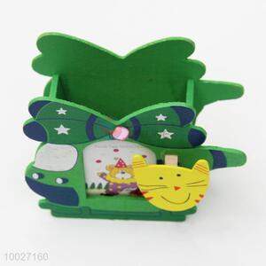Green plane wooden pen container stationery gifts for kids
