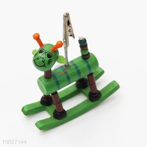 Fashion green wooden toy horse name card holders
