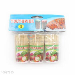 Transparent plastic package bamboo toothpick