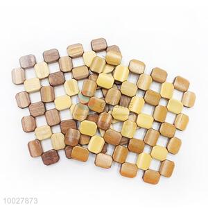Wholesale Mahjong Shaped Kitchen Supplies Wooden Placemat
