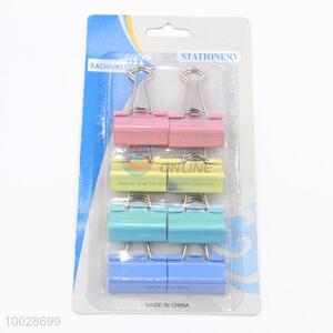 8 pieces colored iron binder clip
