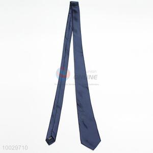 Dark blue polyester neck tie for men