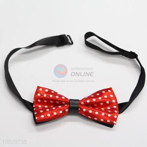 Children 2-layer red dot pattern bow tie