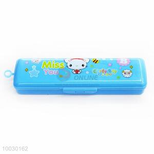 Wholesale Candy Boy Blue Transparent Plastic Pencil Box