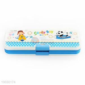 Hot Selling Blue Plastic Pencil Box for Children