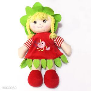 Wholesale 30cm red-green dress plush doll toy