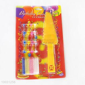 Birthday cake candle with holders&plastic cake knife