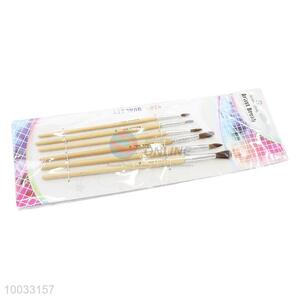 High Quality 6Pieces Wood Handle Paintbrush