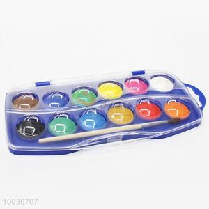 New 12 Colors Pressed Watercolor Set