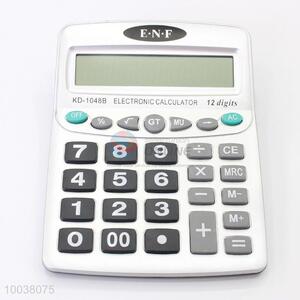 White plastic electronic calculator