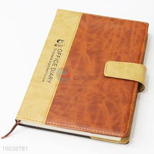 60K Leather Commercial Notebook With Buckle For Office Use