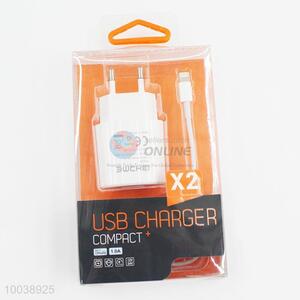 1A white color chargers&usb cable(1m) for iphone 6