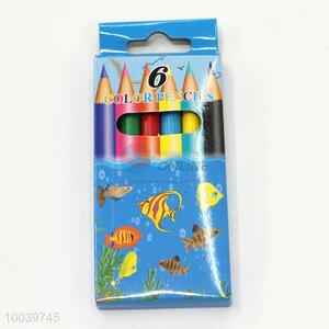 6 colors students stationery fashion wooden pencil pen