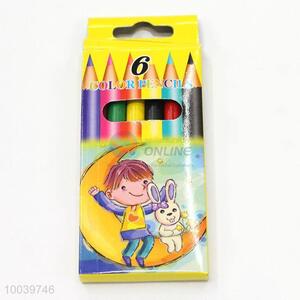 6 colors school stationery wooden colored pencil pen