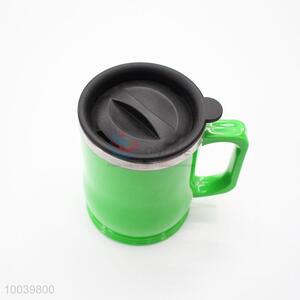 High Quality Green Color PP+PS Double Wall Auto Mug/Travel Mug