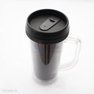 High Quality Transparency With Black PP+PS Double Wall Auto Mug/Travel Mug