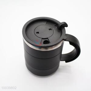 High Quality Black PP+PS Double Wall Auto Mug/Travel Mug