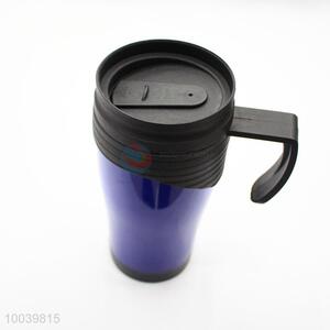 High Quality Dark Blue PP+PS Double Wall Auto Mug/Travel Mug