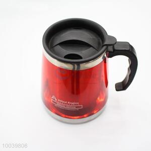 High Quality Red PP+PS Double Wall Auto Mug/Travel Mug