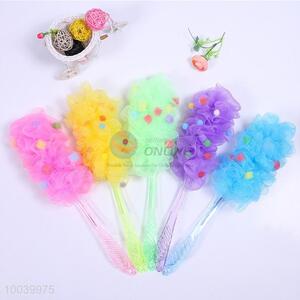 40g High Quality Colourful Bath Ball with Handle and Sponge