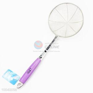 High Quality Kitchen 16cm Stainless Steel Color Handle Mesh Strainer