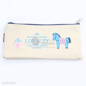 Cute horse pattern cotton&jute coin purse change purse pen bag