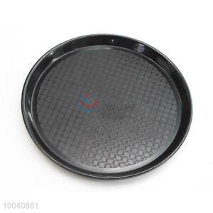 High Quality Black Round Serving Tray Serving Plate Fast Food Tray