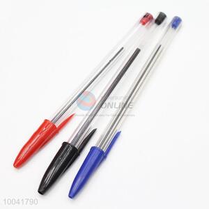 School stationery 0.7mm transparent plastic ball-point pen