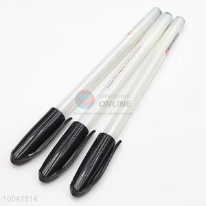 White plastic 0.7mm ball-point pen for wholesale