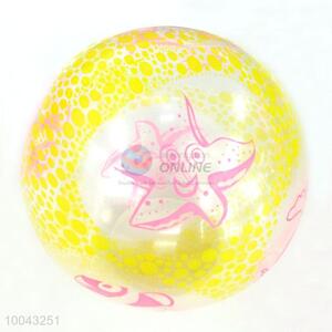 50g 22cm cartoon yellow clear pvc bouncy ball kids toy