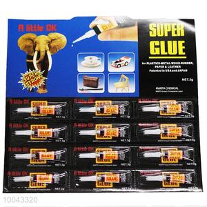 1.5g Super strong new formula cyanoacrylate adhesive super glue for plastic/metal/rubber/paper and leather