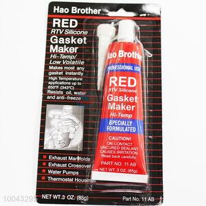 Red specially formulated super glue glear RTV silicone gasket maker