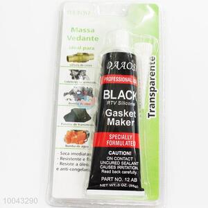 Black specially formulated super glue/adhesive glear RTV silicone gasket maker