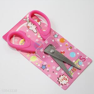 Cheap pink student scissors with plastic handle